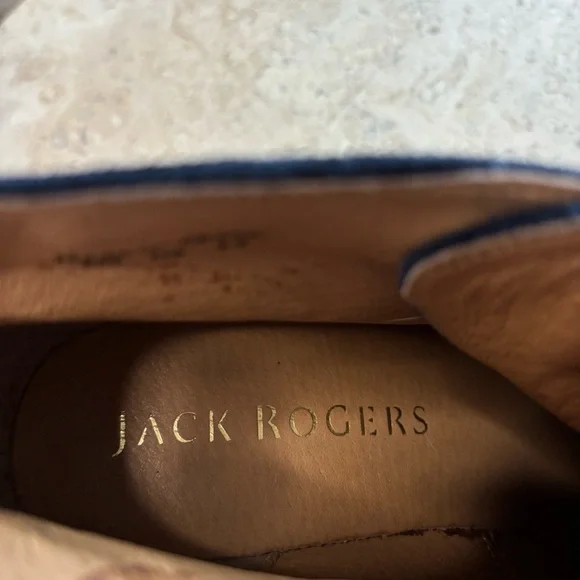 Jack Rogers size 6 Navy blue Suede Wedge Ankle Boots - Picture 6 of 8